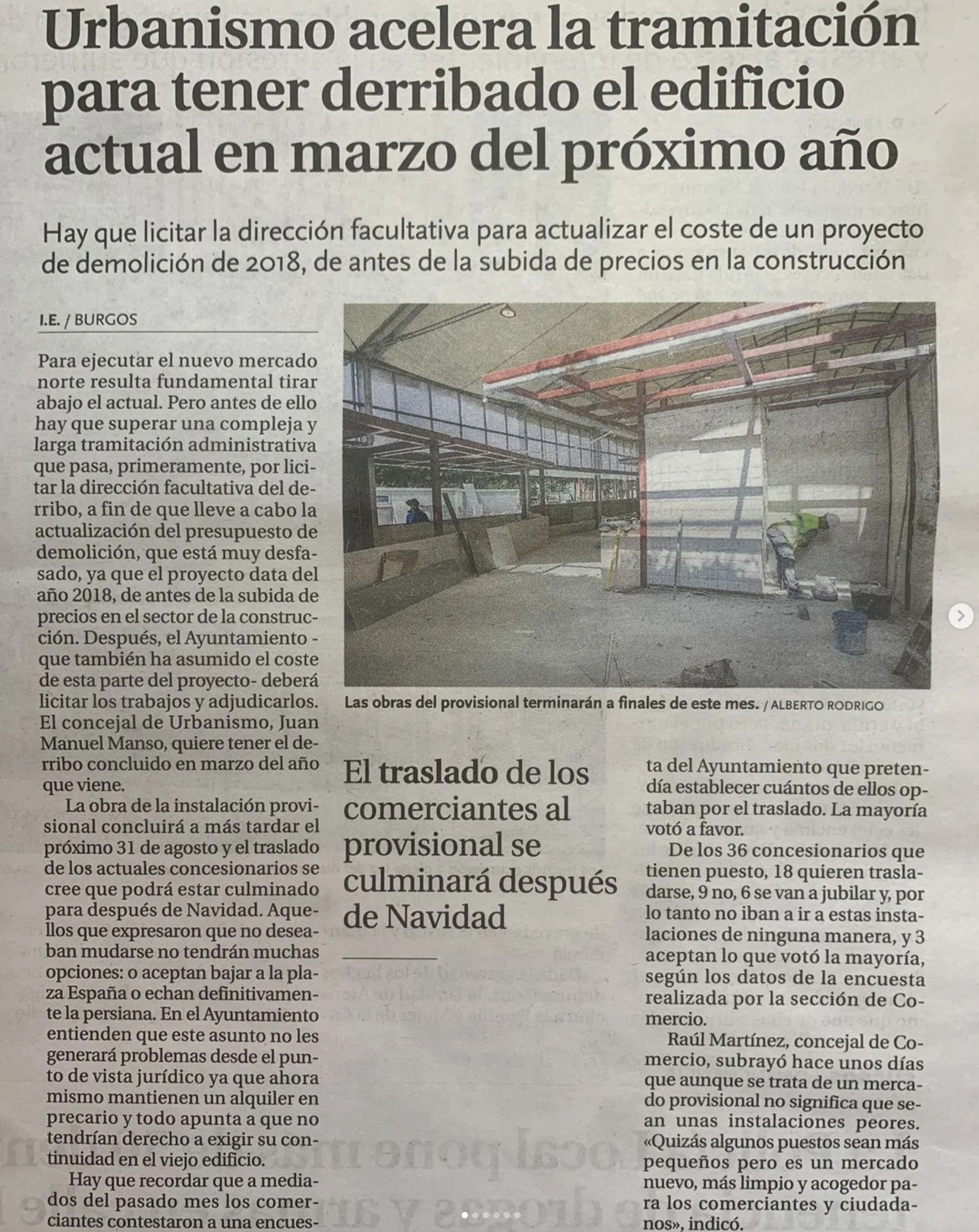 Bloques Barruca en mercado provisional